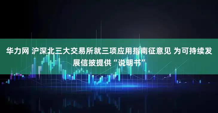华力网 沪深北三大交易所就三项应用指南征意见 为可持续发展信披提供“说明书”